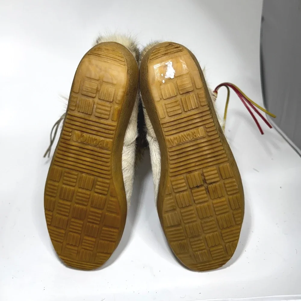 Tecnica Vintage Goat Hair Fur Moon Boots Made in Italy Cream IT 38 US 7-7.5‎